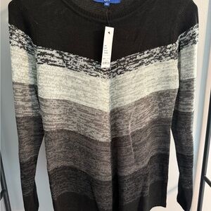 NWT Women’s Black and Gray Sweater